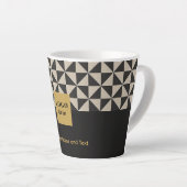 デュオブラックとグレーのクラフト – ビジネスロゴラテマグカップ カフェラテマグ (右アングル)