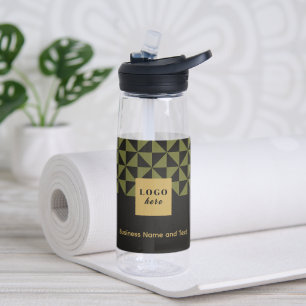 デュオブラック&オリーブ – Business Logo Water Bottle ウォーターボトル