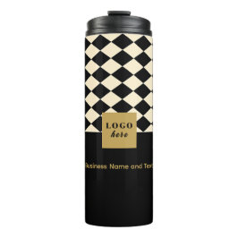 デュオブラック&クリーム – Business LogoThermalタンブラー タンブラー