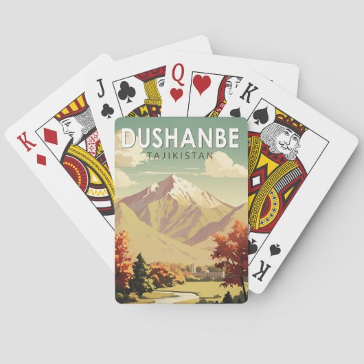デュシャンベタジキスタン旅行アートヴィンテージ トランプ (裏面)