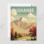 デュシャンベタジキスタン旅行アートヴィンテージ ポストカード (正面/裏面)