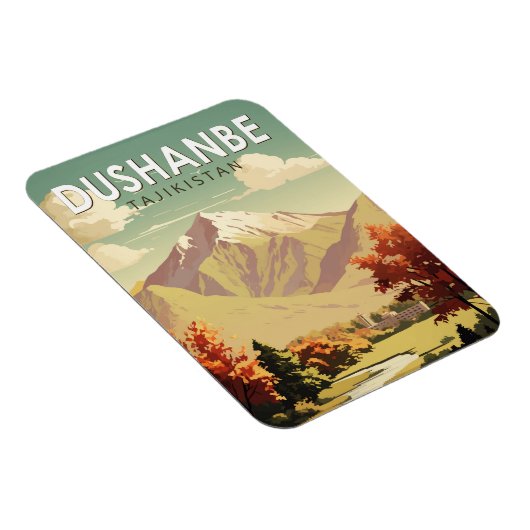 デュシャンベタジキスタン旅行アートヴィンテージ マグネット (右側)