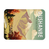 デュシャンベタジキスタン旅行アートヴィンテージ マグネット (横)