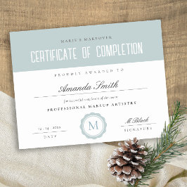 デュスカイミニマルブルー修了証賞