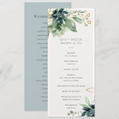 デュスカイ・ブルー多肉食結婚のセレモニー・プログラム メニュー (正面/裏面)