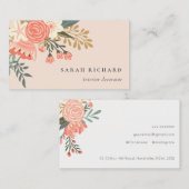 デュスキオエレガントレンジ赤面ピンクアンブロシアフローラ 名刺 (正面/裏面)