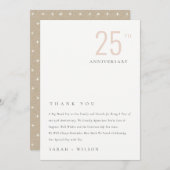 デュスキミニマル赤面はっきりしたAny Year Anniversary サンキューカード (正面/裏面)