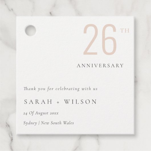 デュスキミニマル赤面はっきりしたAny Year Anniversary フェイバータグ (正面)