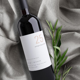 デュスキミニマル赤面はっきりしたAny Year Anniversary ワインラベル