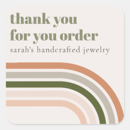 デュスキーはっきりしたレトロレインボーデザートサンキュービジネス スクエアシール