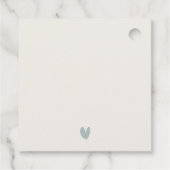 デュスキーエレガントティール（緑がかった色）シルボートパームシースケープ結婚ス フェイバータグ (裏面)