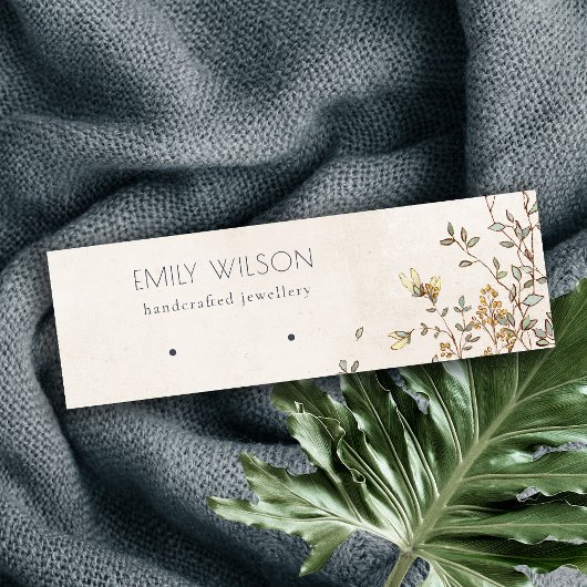 デュスキーエレガントフローラつる植物スタッドイヤリングディスプレイ スキニー名刺