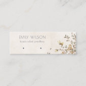 デュスキーエレガントフローラつる植物スタッドイヤリングディスプレイ スキニー名刺 (正面)