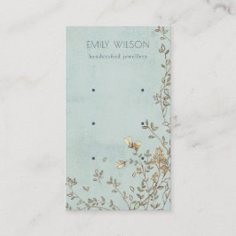 デュスキーエレガントフローラアクアスタッド3イヤリングディスプレイ 名刺