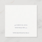 デュスキーエレガントフローラアクアバンドネックレスディスプレイ スクエア名刺 (裏面)