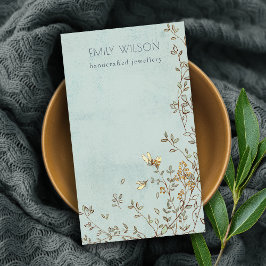 デュスキーエレガントフローラアクア空白のジュエリーディスプレイ 名刺