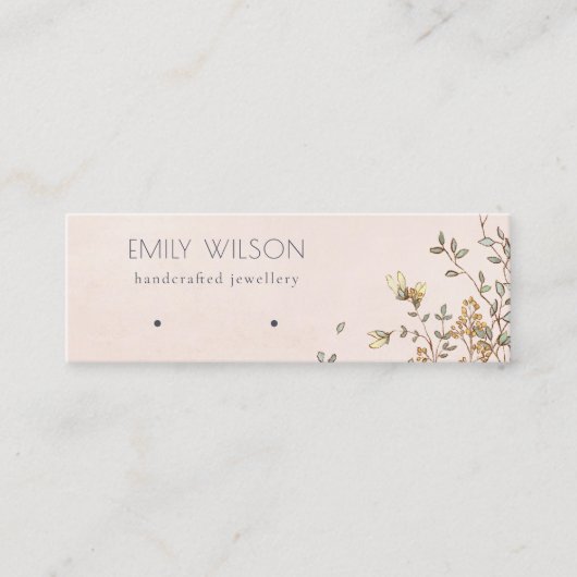 デュスキーエレガントフローラ赤面スタッドイヤリングディスプレイ スキニー名刺 (正面)