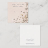 デュスキーエレガントフローラ赤面スタッドイヤリングディスプレイ スクエア名刺 (正面/裏面)