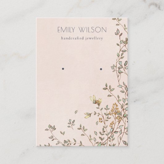 デュスキーエレガントフローラ赤面スタッドイヤリングディスプレイ 名刺 (正面)