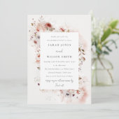 デュスキーエレガント秋マルサラ赤面フローラ婚約 招待状 (スタンド正面)