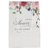 デュスキーエレガント赤面バラフローラブライダルシャワー ミディアムペーパーバッグ (裏面)