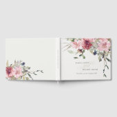 デュスキーエレガント赤面バラワイルドフラワーフローラズ結婚 ゲストブック (全面)