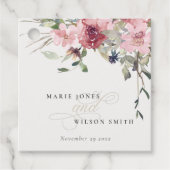 デュスキーエレガント赤面バラワイルドフラワーフローラズ結婚 フェイバータグ (正面)