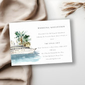 デュスキークルーズシップパームシースケープウェディングレセプション エンクロージャーカード