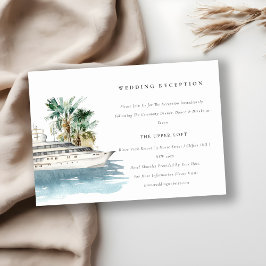 デュスキークルーズシップパームシースケープウェディングレセプション エンクロージャーカード