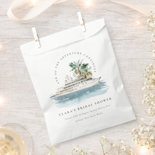 デュスキークルーズシップパームシースケープホテルブライダルシャワー フェイバーバッグ (クリップ留めされた状態)