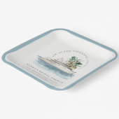 デュスキークルーズシップパームシースケープホテルブライダルシャワー ペーパープレート (傾斜あり)