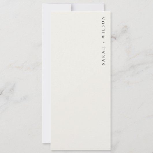 デュスキークルーズシップPalm Seascape結婚のメニューカード 招待状 (裏面)