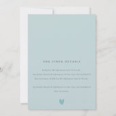 デュスキーグレーブルー任意の年齢の誕生日パーティーケーキトラック 招待状 (裏面)