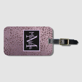 デュスキーバイオレットヒョウのモノグラム ラゲッジタグ