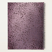 デュスキーバイオレットヒョウパーソナライズされたプランナー プランナー手帳 (裏面)