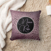 デュスキーバイオレットヒョウパーソナライズされた クッション (ブランケット)