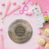 デュスキーバラマーブルグリッタリーヒョウ誕生日 ペーパープレート (パーティー)