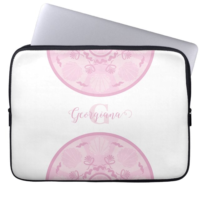 デュスキーパーソナライズされたバラグランドミレニアルマンダラ ラップトップスリーブ (正面)