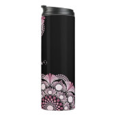 デュスキーパーソナライズされたバラボホーフローラドットマンダラ タンブラー (回転右)
