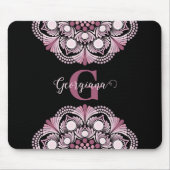 デュスキーパーソナライズされたバラボホーフローラドットマンダラ マウスパッド (正面)