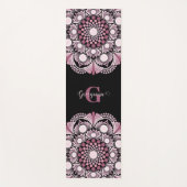 デュスキーパーソナライズされたバラボホーフローラドットマンダラ ヨガマット (正面)