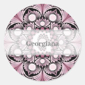 デュスキーパーソナライズされたバラボホーフローラドットマンダラ ラウンドシール (正面)