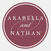 デュスキーパーソナライズされたプ結婚ム ラウンドシール (正面)