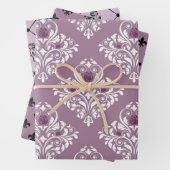 デュスキーパープルとブラックパリをテーマにした ラッピングペーパーシート (インサイチュ)