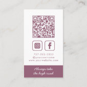 デュスキーパープルモノグラムリース垂直 名刺 (裏面)