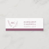 デュスキーパープルモノグラムリース スキニー名刺 (正面)