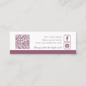 デュスキーパープルモノグラムリース スキニー名刺 (裏面)