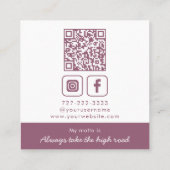 デュスキーパープルモノグラムリース スクエア名刺 (裏面)