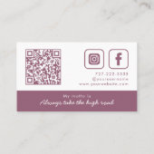 デュスキーパープルモノグラムリース 名刺 (裏面)