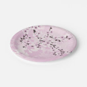 デュスキーピンクさくらんぼ花ズアジアフローラ ペーパープレート (アングル)